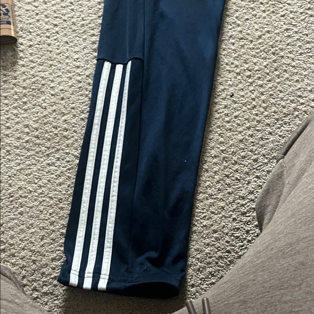 Adidas Navy Blue Tracksuit with White Stripes - Picture 8 of 10
